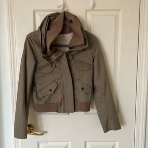 Theory jacket with faux fur lining